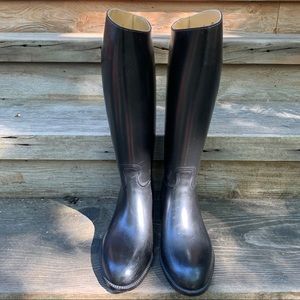 Aigle Rain Riding Boots Coupe Saumur Tall Rubber Black Rain Snow